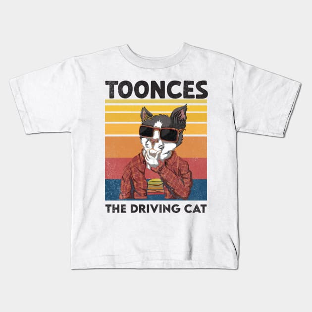 Toonces The Driving Cat Kids T-Shirt by aidreamscapes